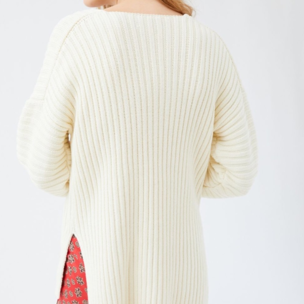 Urban Outfitters Palmer Deep V-Neck Tunic Sweater - Picture 3 of 5